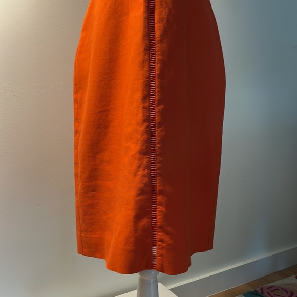 J.CREW Suiting DressClassic Orange Sleeveless Fitted fully lined Dress in Size 8 - Picture 3 of 13